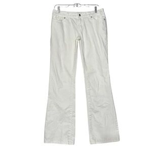 Michael Kors Bootcut Flare Jeans White Size 2 Mid Rise Spring Flare Casual